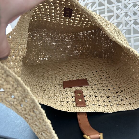 SAINT LAURENT PARIS Le 5 a’ 7 Raffia Bag with box and dust bag - Picture 5 of 16